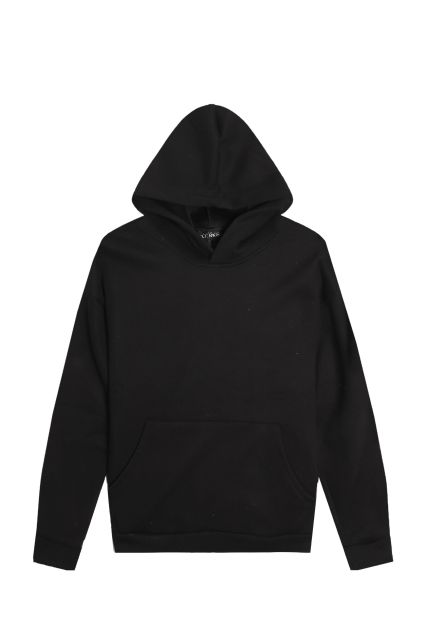 FELPA UOMO BLACK RAGS NARA CON CAPPUCCIO NERO