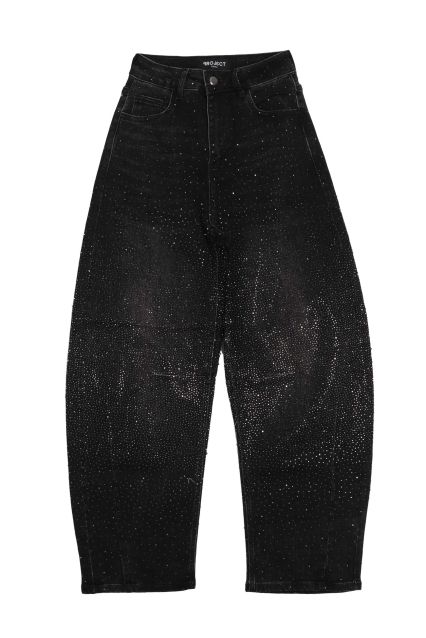  JEANS DONNA PROJ3CT MOON BAGGY NERO