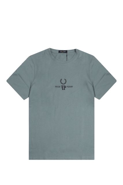 T-SHIRT UOMO FRED PERRY M1771 STOCKPORT BLUE