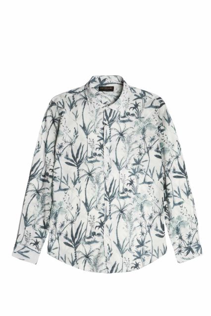 CAMICIA WHT/PETROLIO-7C