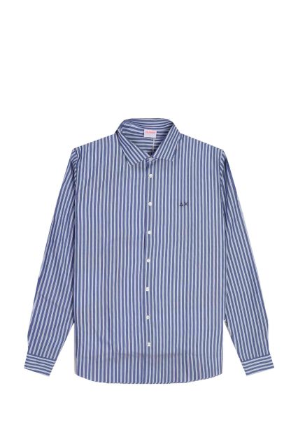 CAMICIA UOMO SUN68 S36103 NAVY/BIANCO
