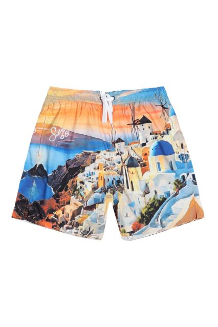 SHORT COSTUME UOMO SUN68 ARANCIO/ROYAL
