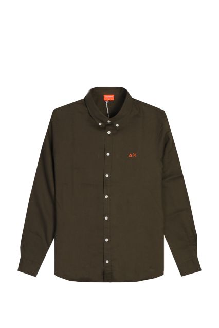 CAMICIA UOMO SUN68 S36120 VERDE SCURO