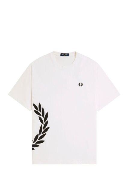 T-SHIRT UOMO FRED PERRY M2440 SNOW WHITE