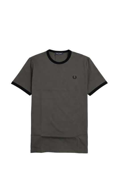 T-SHIRT UOMO FRED PERRY M3519 FIELDGRN/BLK