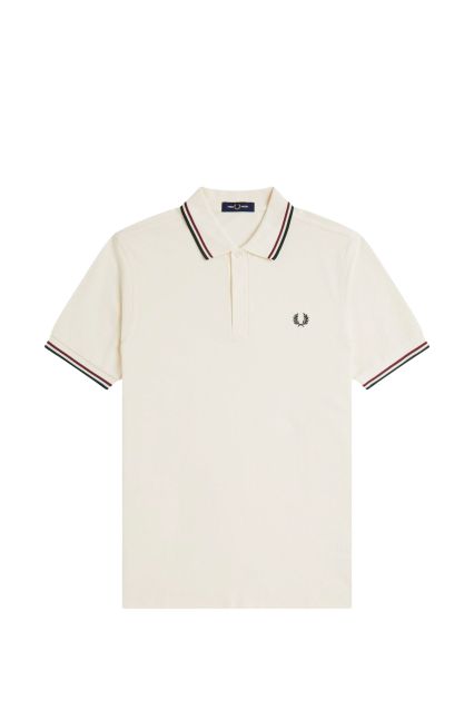 POLO UOMO FRED PERRY M3600P SNWHT/BRED/NVY