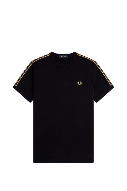 T-SHIRT UOMO FRED PERRY M4613 BLK/CHAMPAGNE
