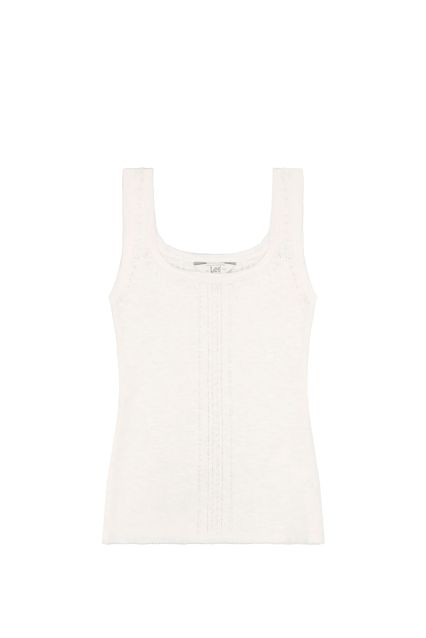 W KNITTED TANK WHITE-WHITE