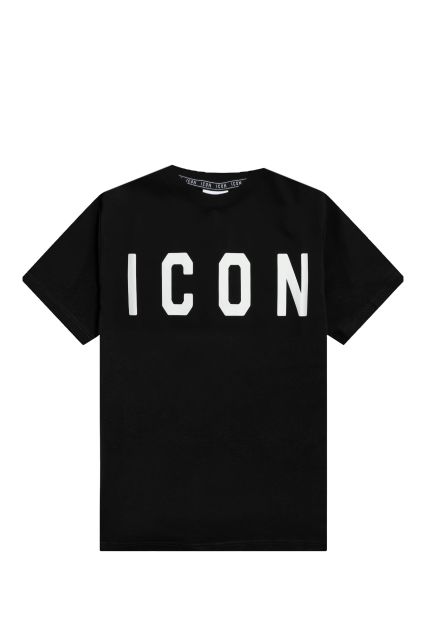 T-SHIRT UOMO ICON IUT001 NERO/BCO