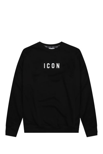 FELPA UOMO ICON IUF002 NERO/BCO