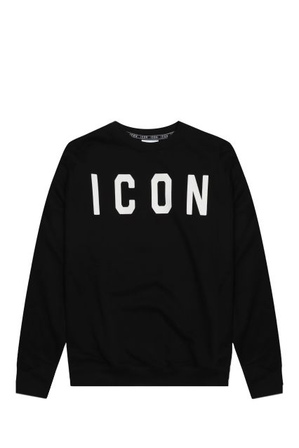 FELPA UOMO ICON IUF008 BCO/NERO