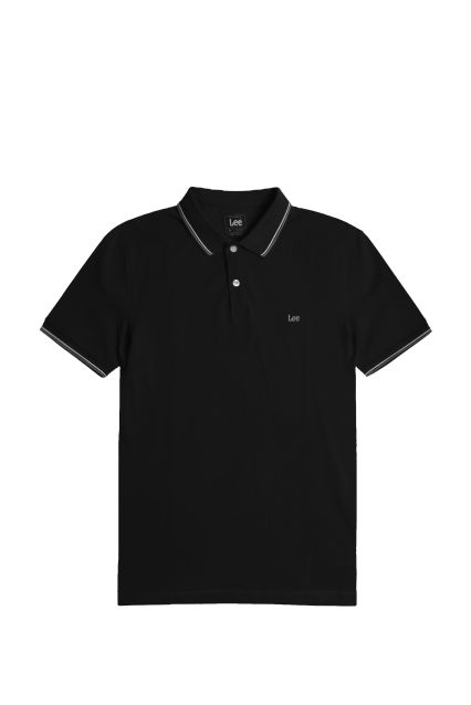 PIQUE POLO BLACK-BLACK
