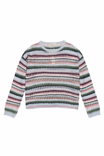 W PULLOVER STRIPED-032