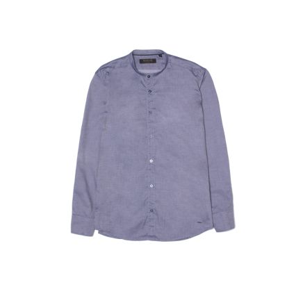 CAMICIA ALLA COREANA BEAK BLU
