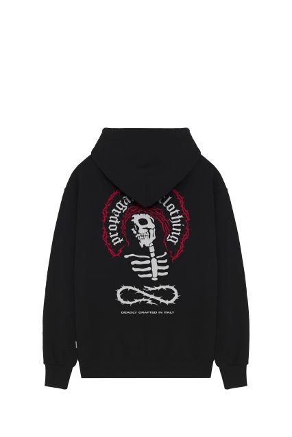 FELPA UOMO PROPAGANDA HOOD MISERY NERO