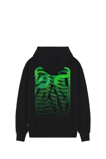 FELPA UOMO PROPAGANDA HOOD RIBS SNAKE NERO