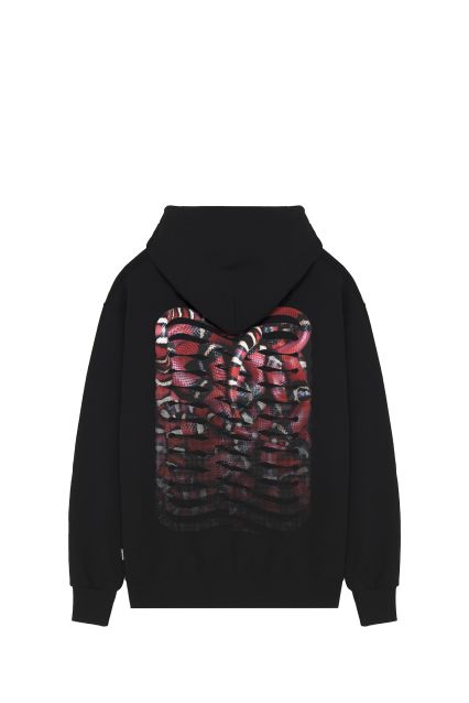 FELPA UOMO PROPAGANDA HOOD RIBS CORAL NERO