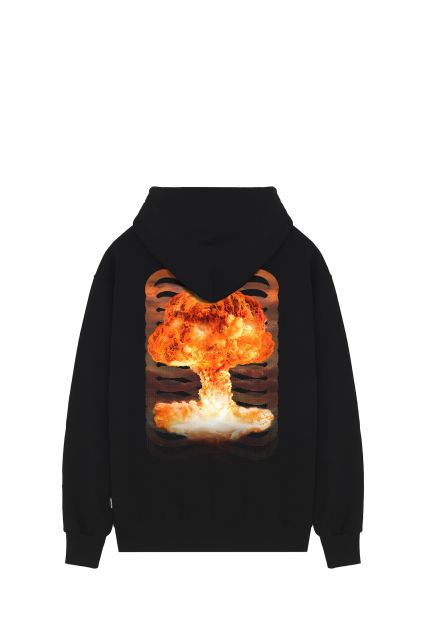 FELPA UOMO PROPAGANDA HOOD RIBS ATOMIC NERO