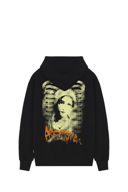 FELPA UOMO PROPAGANDA RIBS STENCIL NERO