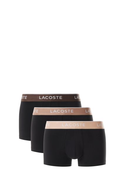 BOXER 3PACK LACOSTE NERO/BEIGE/MARRONE