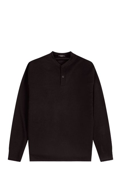 T-SHIRT UOMO BLACK RAGS CHESTER LONG SLEEVE NERO