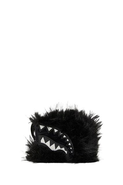 FUR CRAY BLACK WALLET BLACK-BLACK