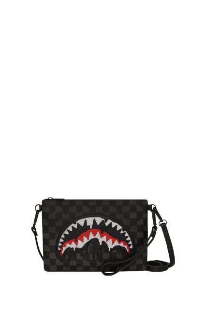 POCHETTE SPRAYGROUND SHARKS IN PARIS CLUTCH GREY