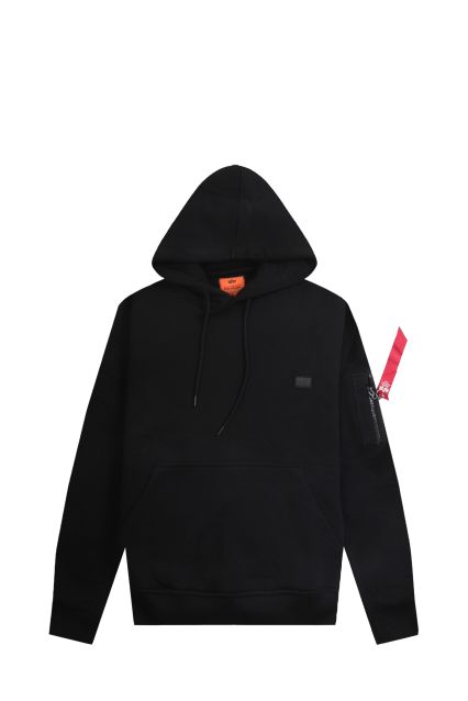FELPA UOMO ALPHA INDUSTRIES ESSENTIALS HOODY BLACK