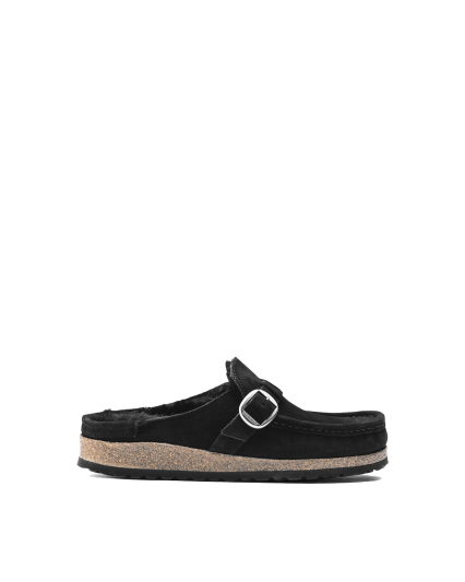 W BUCKLEY SHEARLING BLK SUEDE-BLK SUEDE