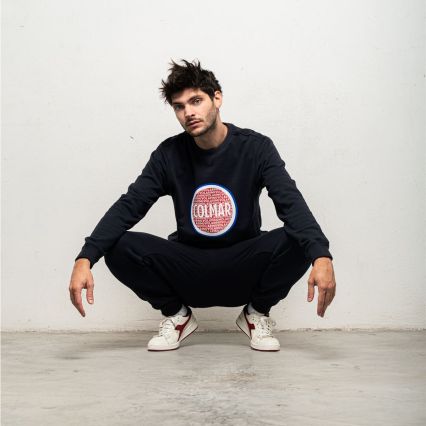 FELPA GIROCOLLO NAVY - COLMAR ORIGINALS - ESCLUSIVA NUVOLARI