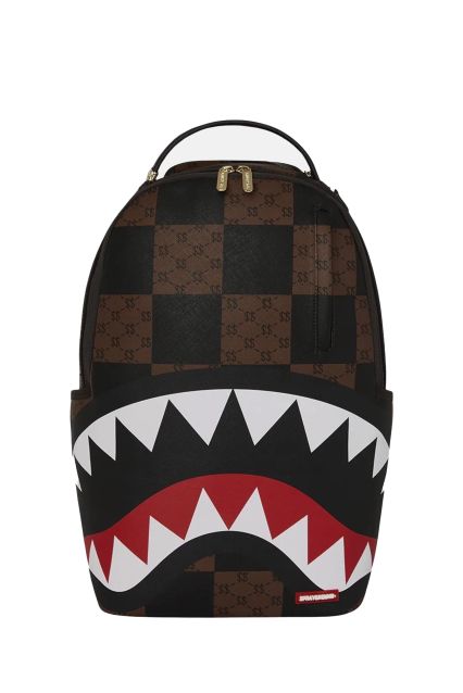 ENLARGED CHECKS PARIS BACKPACK BROWN-BROWN