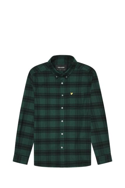 CAMICIA UOMO LYLE & SCOTT ARG TEAL/JT BLK