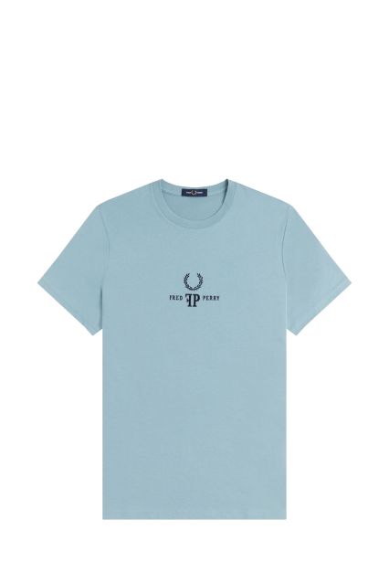 T-SHIRT UOMO FRED PERRY M1771 STOCKPORT BLUE