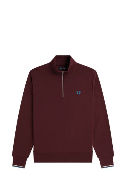 FELPA UOMO FRED PERRY M3574 OXBLD/ECR/CRTBLU MEZZA ZIP