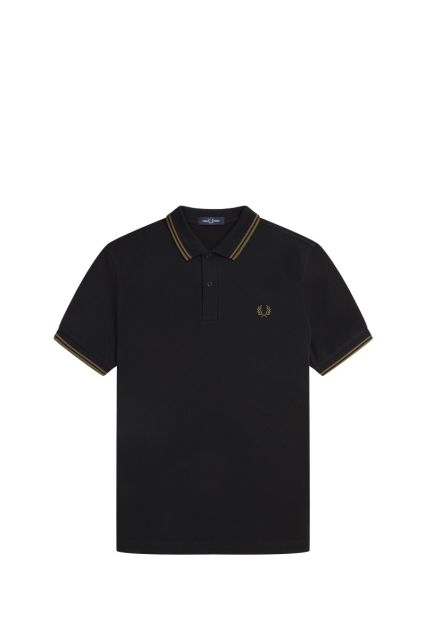 POLO UOMO FRED PERRY BLACK/SHADED STON