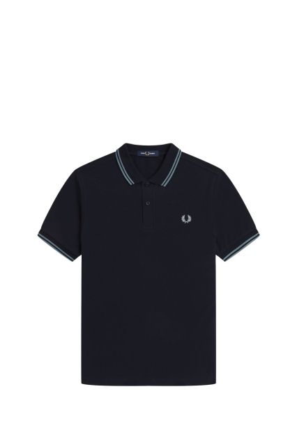 POLO UOMO FRED PERRY NAVY/SILVER BLUE