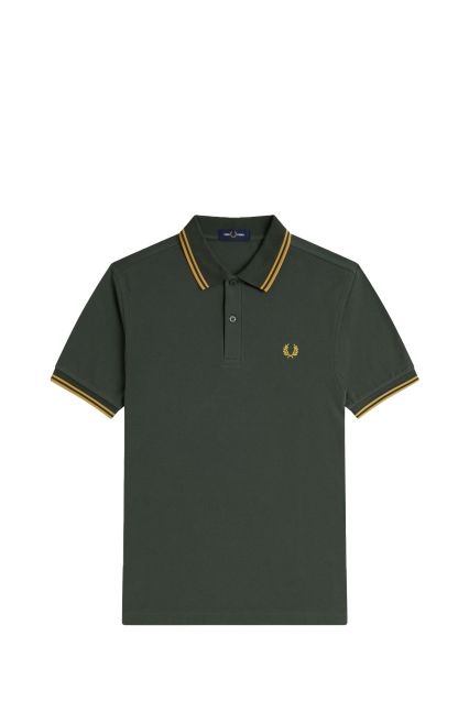 POLO UOMO FRED PERRY CRT GRN/HNYCMB