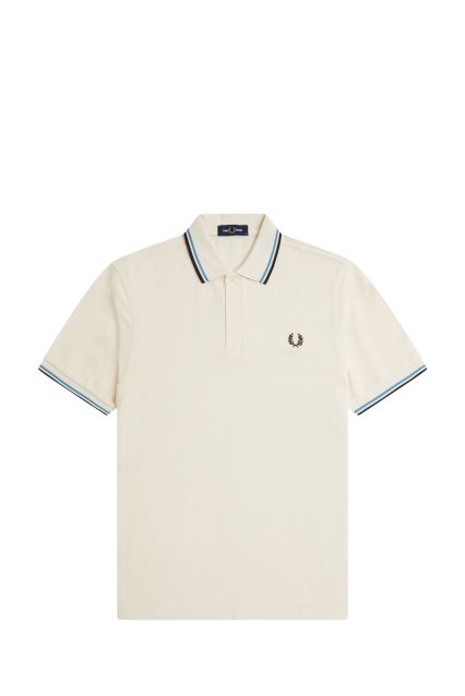 POLO UOMO FRED PERRY M3600 ECRU/SFTBL/BRICK