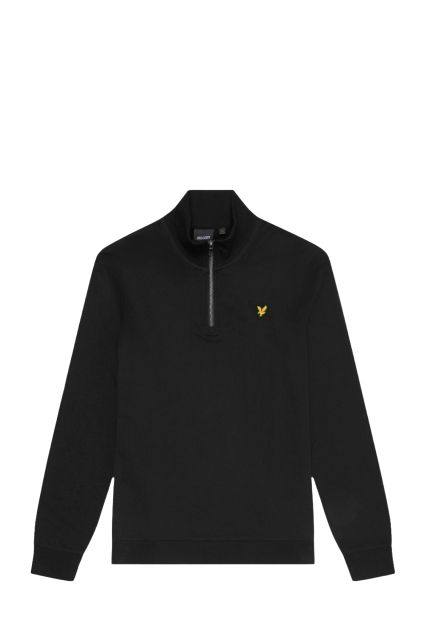 FELPA UOMO LYLE & SCOTT HALF ZIP JET BLACK