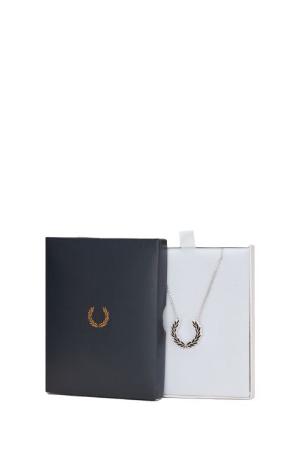 COLLANA PLACCATA ARGENTO FRED PERRY METALLIC SILVER