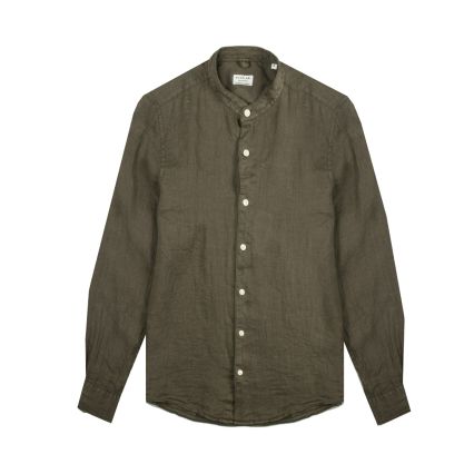 CAMICIA IN LINO COLLO COREANA DANBURY MILITARE