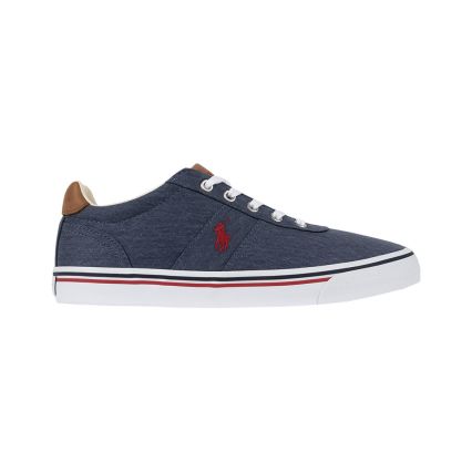 SNEAKERS UOMO RALPH LAUREN IN TELA HANFORD NAVY/RED