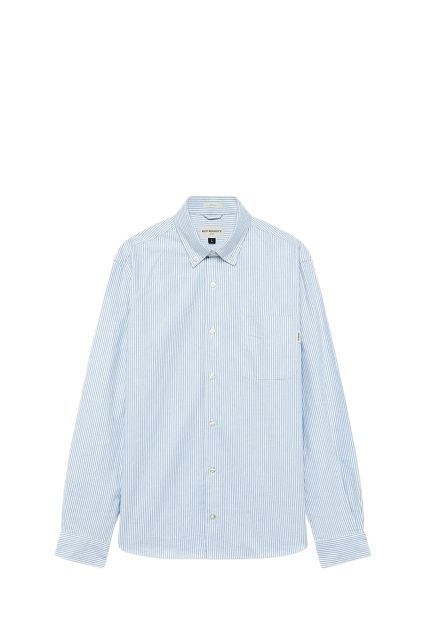 CAMICIA UOMO BAECKER OXFORD WHITE/BLUE