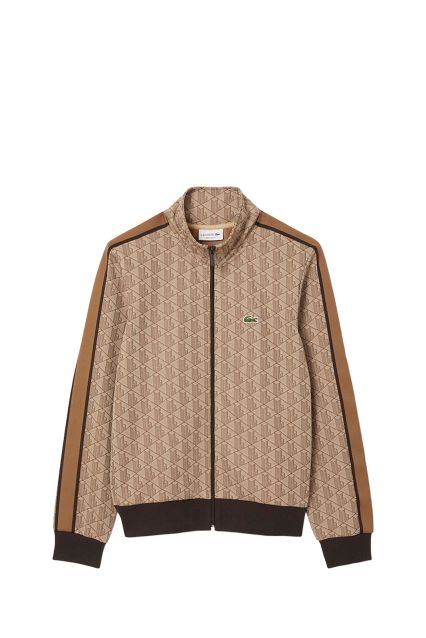 TRACKTOP UOMO LACOSTE FELPA CON ZIP SH1368 CROISSANT/COOKIE