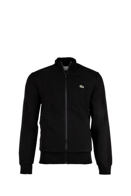FELPA UOMO LACOSTE TRACKTOP BLACK CON ZIP
