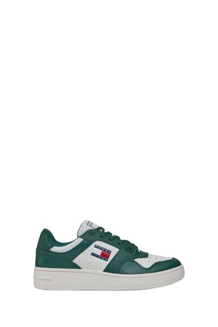 SNEAKERS UOMO TOMMY JEANS RETRO BASKET COURT GREEN