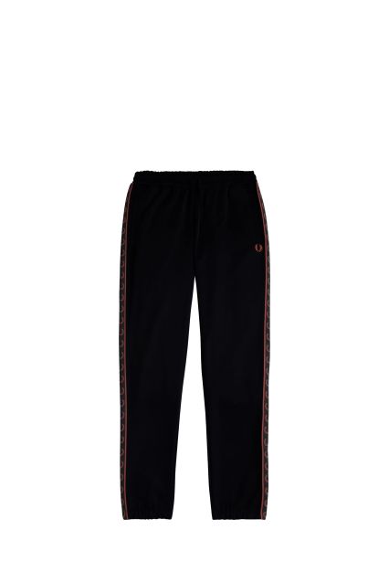 PANTALONE TUTA UOMO FRED PERRY BLACK/WHISKYBRWN