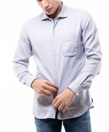 CAMICIA TINTORIA MATTEI EWC T9SNRK BLU-AE1