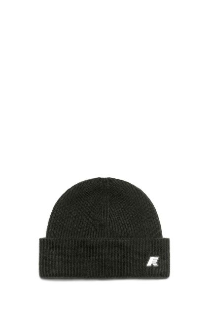 CAPPELLO UOMO K-WAY BEANIE BRICE MERINO GREEN BLKSH MEL