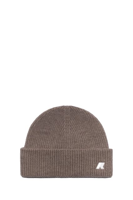 CAPPELLO UOMO K-WAY BEANIE BRICE MERINO BEIGE TAUPE MEL